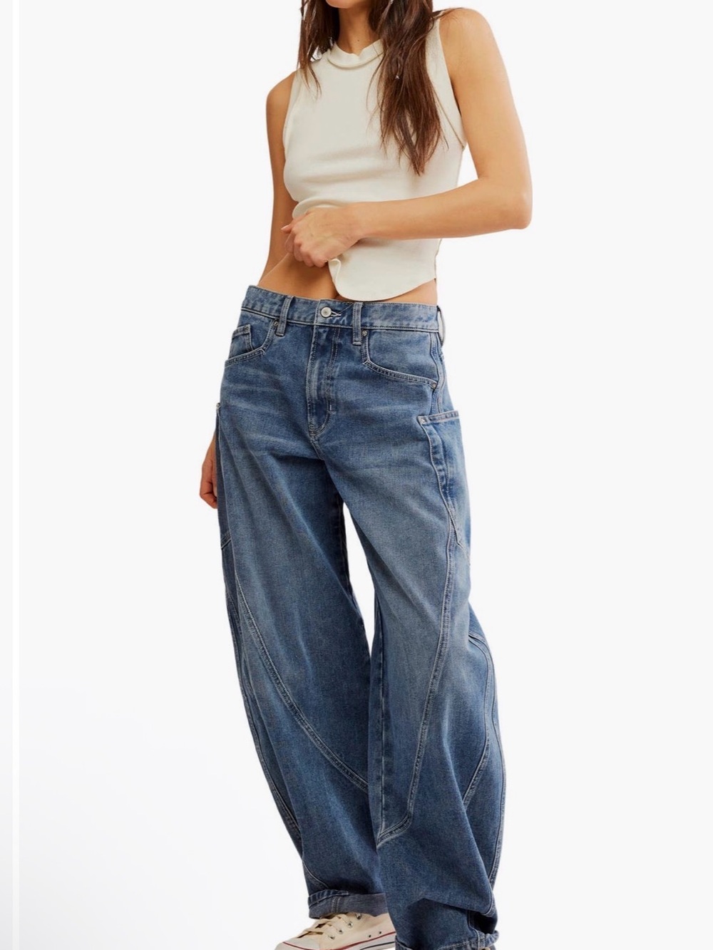 We The Free Sugar and Spice Barrel Leg Jean